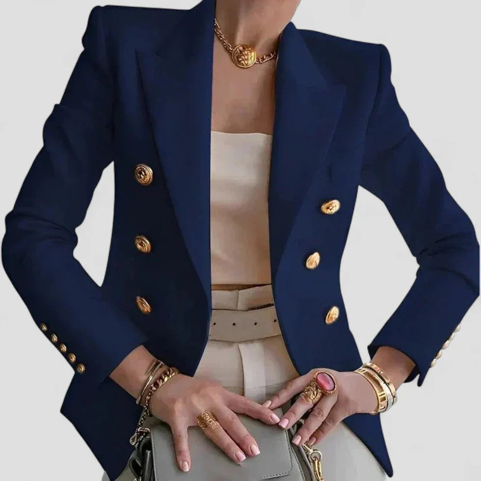 Kvinders blazer med dobbeltradet design