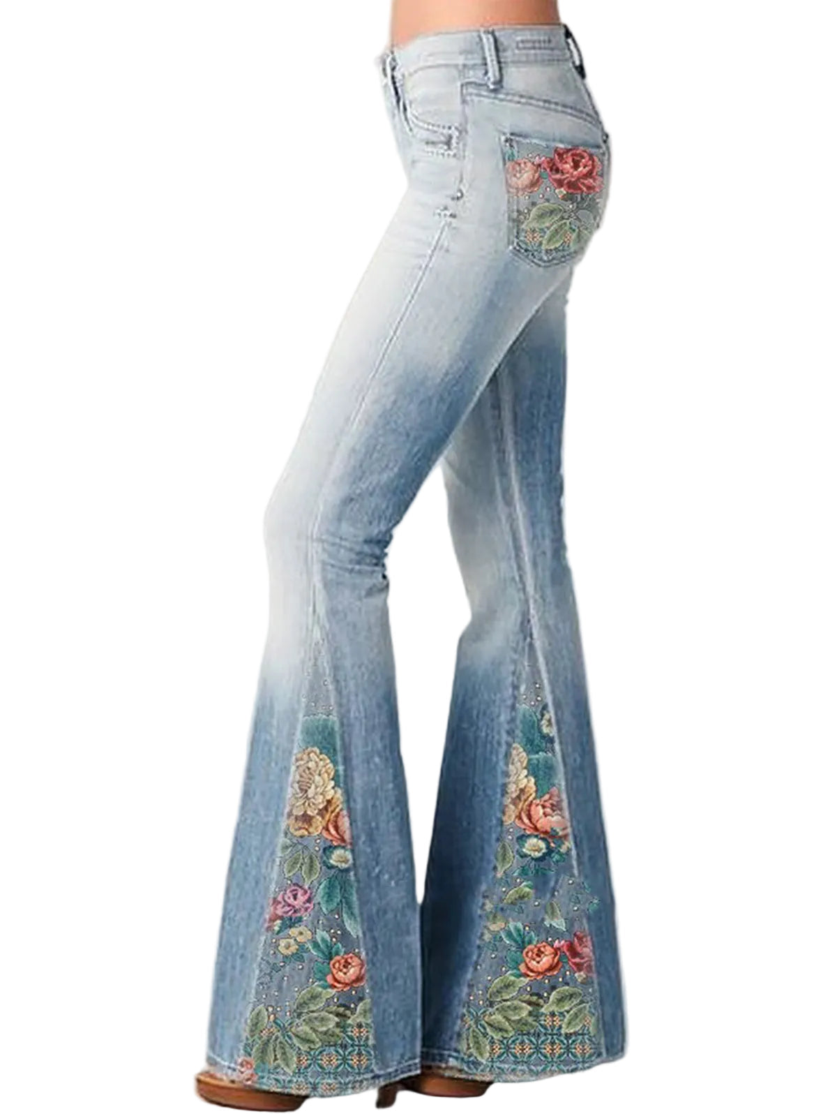 Kvinder jeans med Blussede Ben