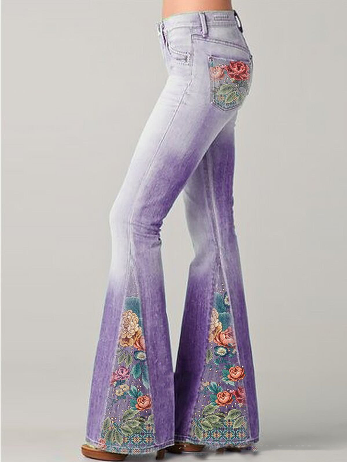 Kvinder jeans med Blussede Ben