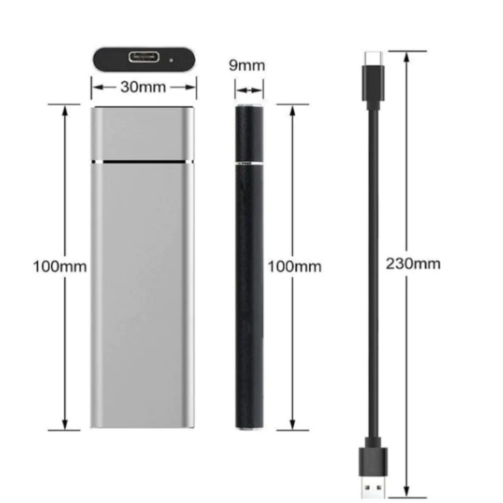 DataVault - 8TB bærbar ekstern harddisk