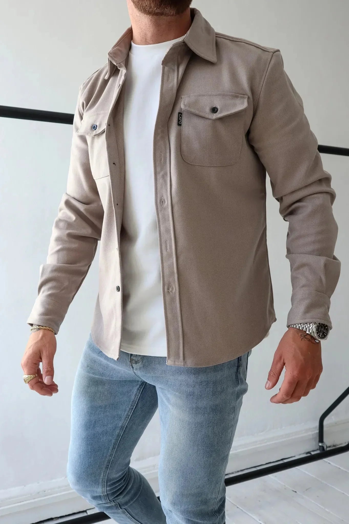 Dave Herreskjorte – Letvægts Forårsjakke med Moderne Stil og Elegant Snit