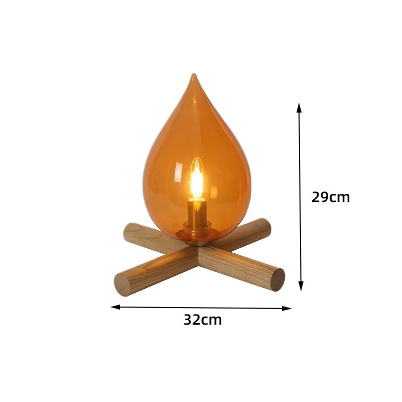 Dekorativ Lampe med Flammeeffekt - Minimalistisk Design til Hyggelig Atmosfære