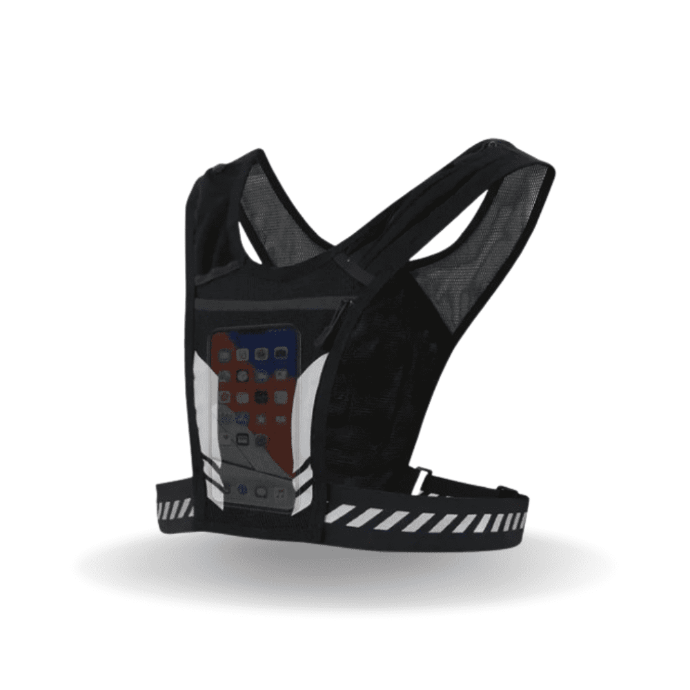 SafeRunGear | Reflekterende vest med telefonholder-zarada.dk