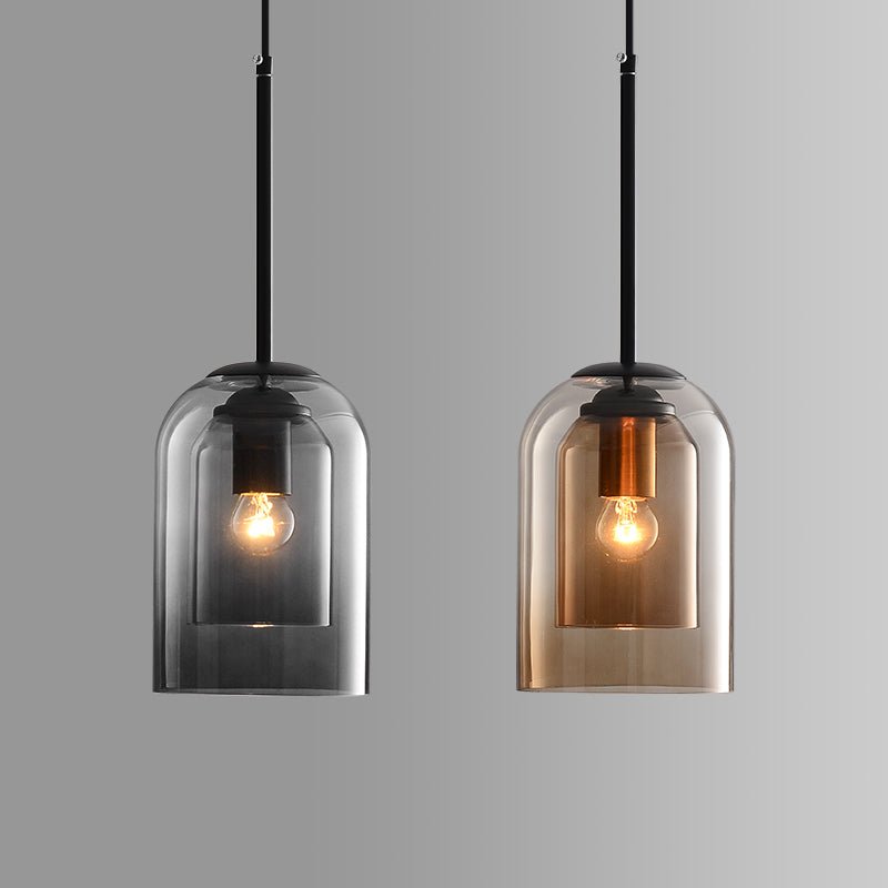 Dobbelt Glas Pendel til Moderne Indretning