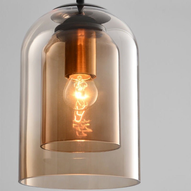 Dobbelt Glas Pendel til Moderne Indretning