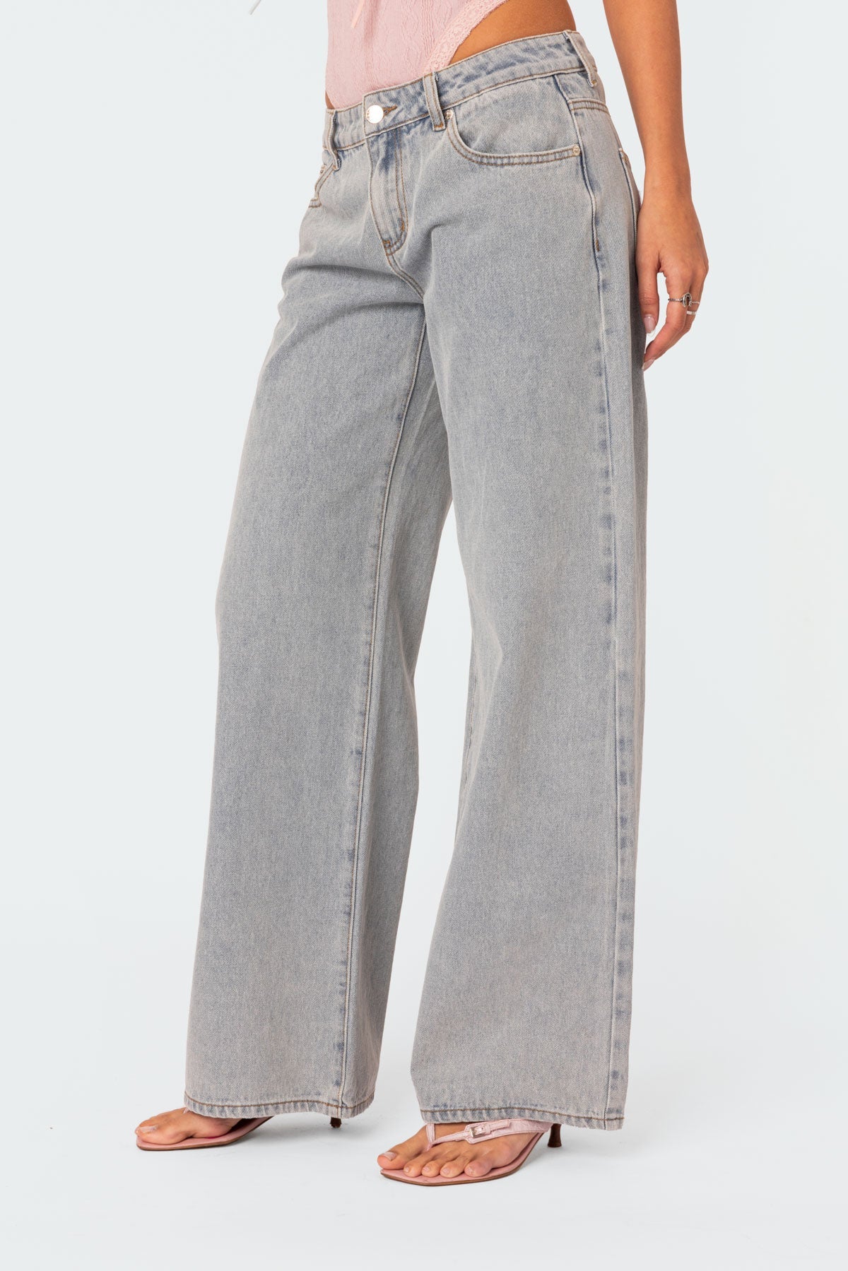 Kvinders Flared Jeans Blå Casual Strækbar Denim