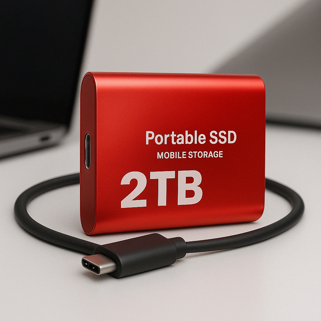 Ekstern SSD 2TB Hurtig USB-C-lagring