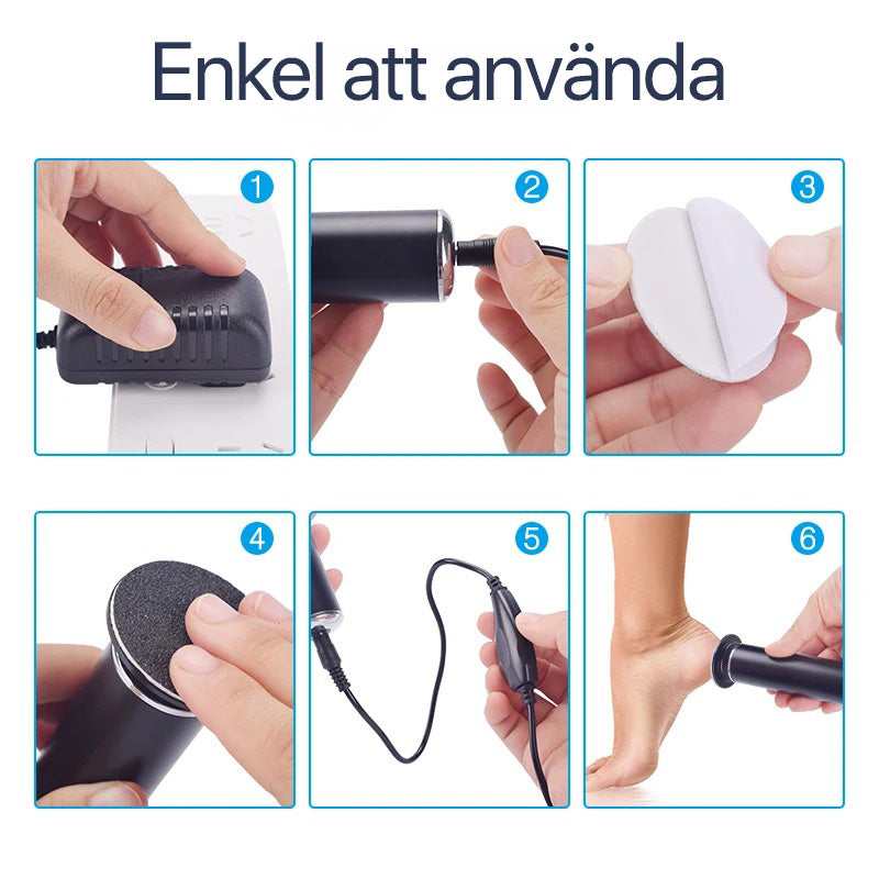Elektrisk Fodfil til Glatte Fødder