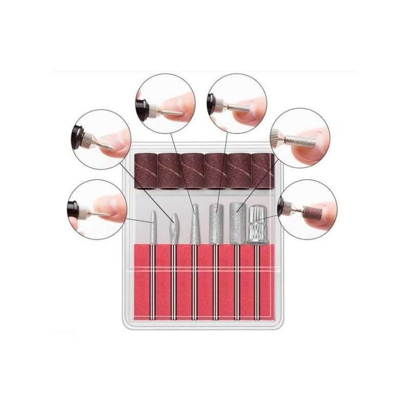 Elektrisk Negleplejesæt 6-i-1 til Manicure og Pedicure