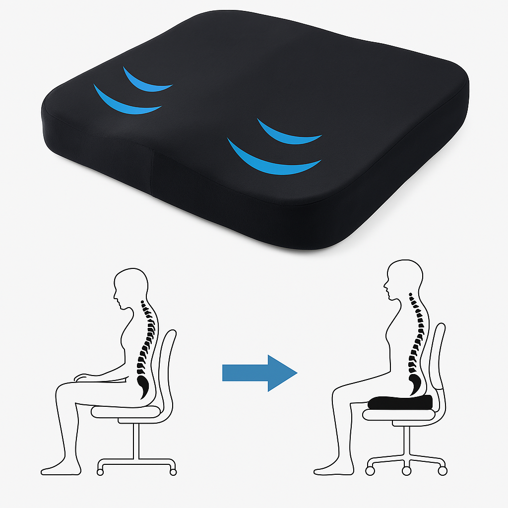 Ergonomisk Sædehynde til Kontor og Bil