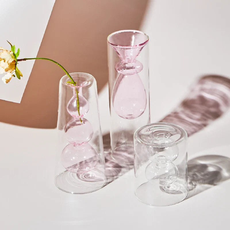 Farverig Glasvase i Skandinavisk Design