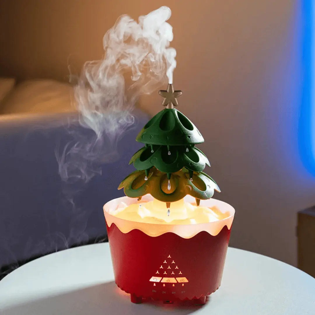 AromaBoom Jule Diffuser – Ultralyd Luftfugter med LED og USB