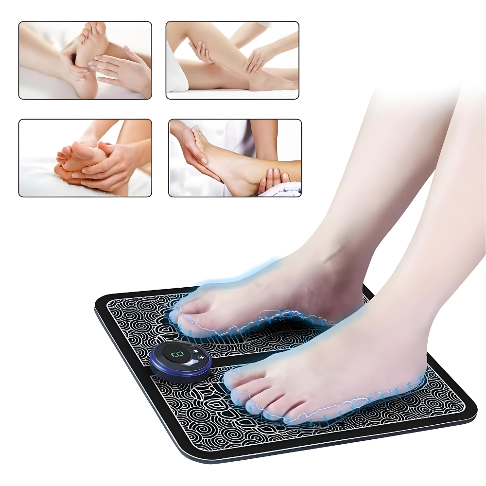 Fodmassage Pad med Elektrisk Muskelstimulering