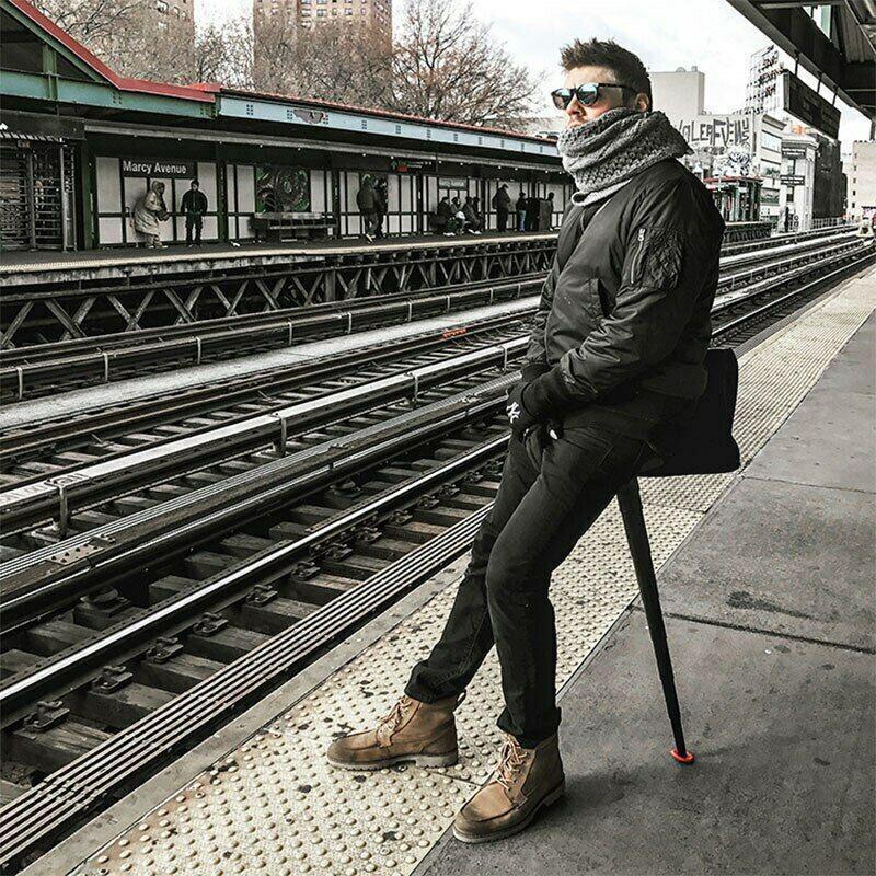 Folding Walking Stick with Portable Seat