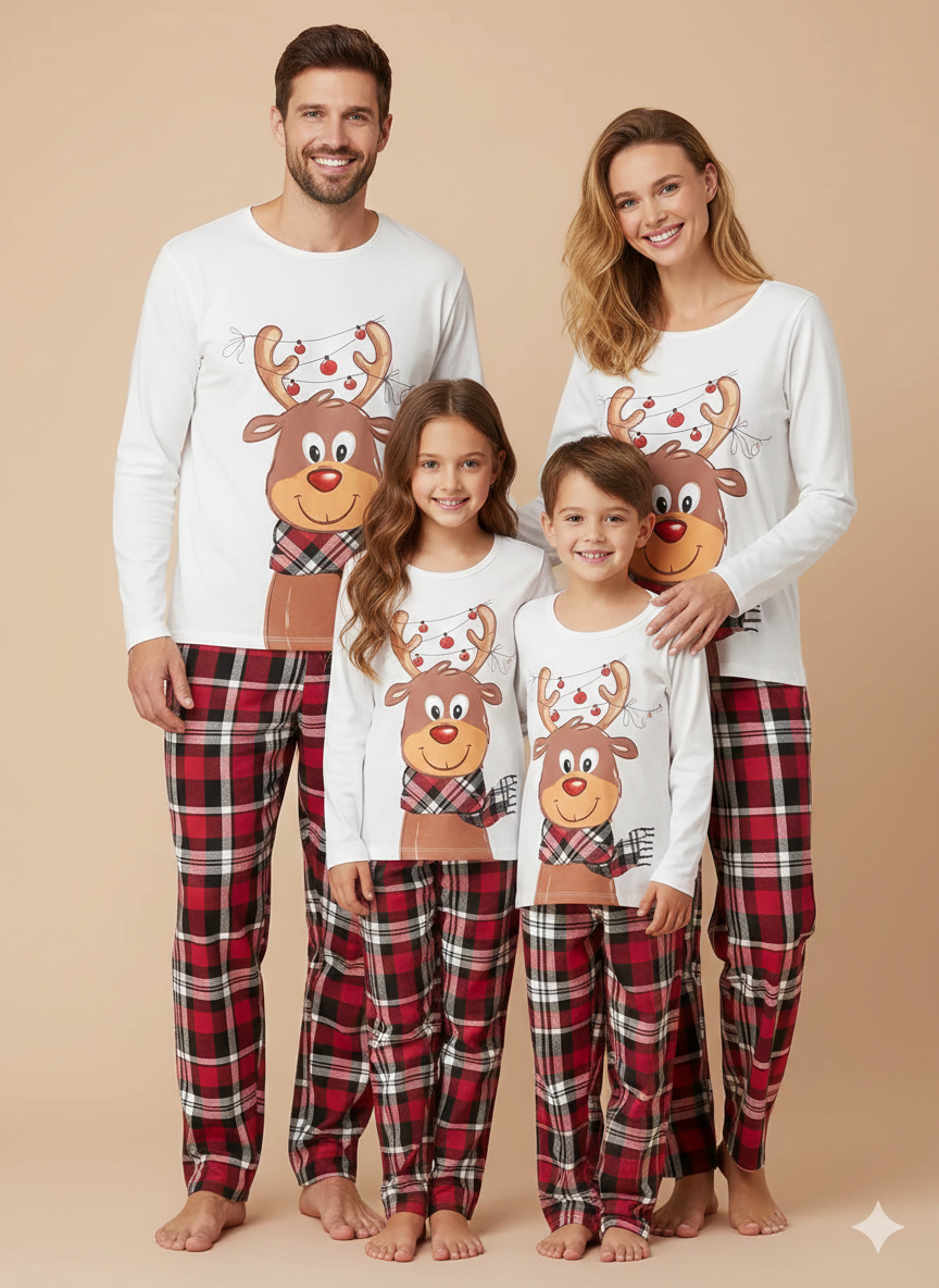 Julefamilie Pyjamasæt | Matchende Julepyjamas til hele Familien