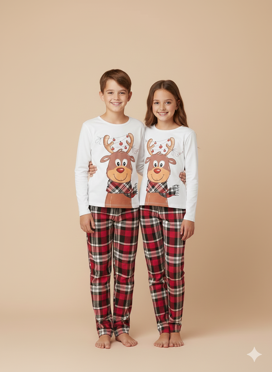 Julefamilie Pyjamasæt | Matchende Julepyjamas til hele Familien