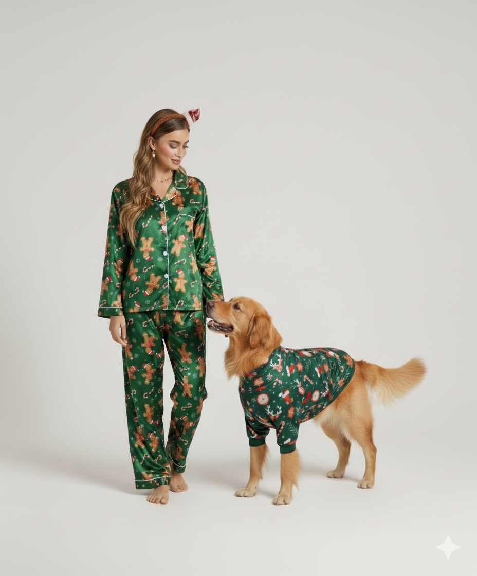 MamaPaws | Matchende Mama og Hund Pyjamasæt