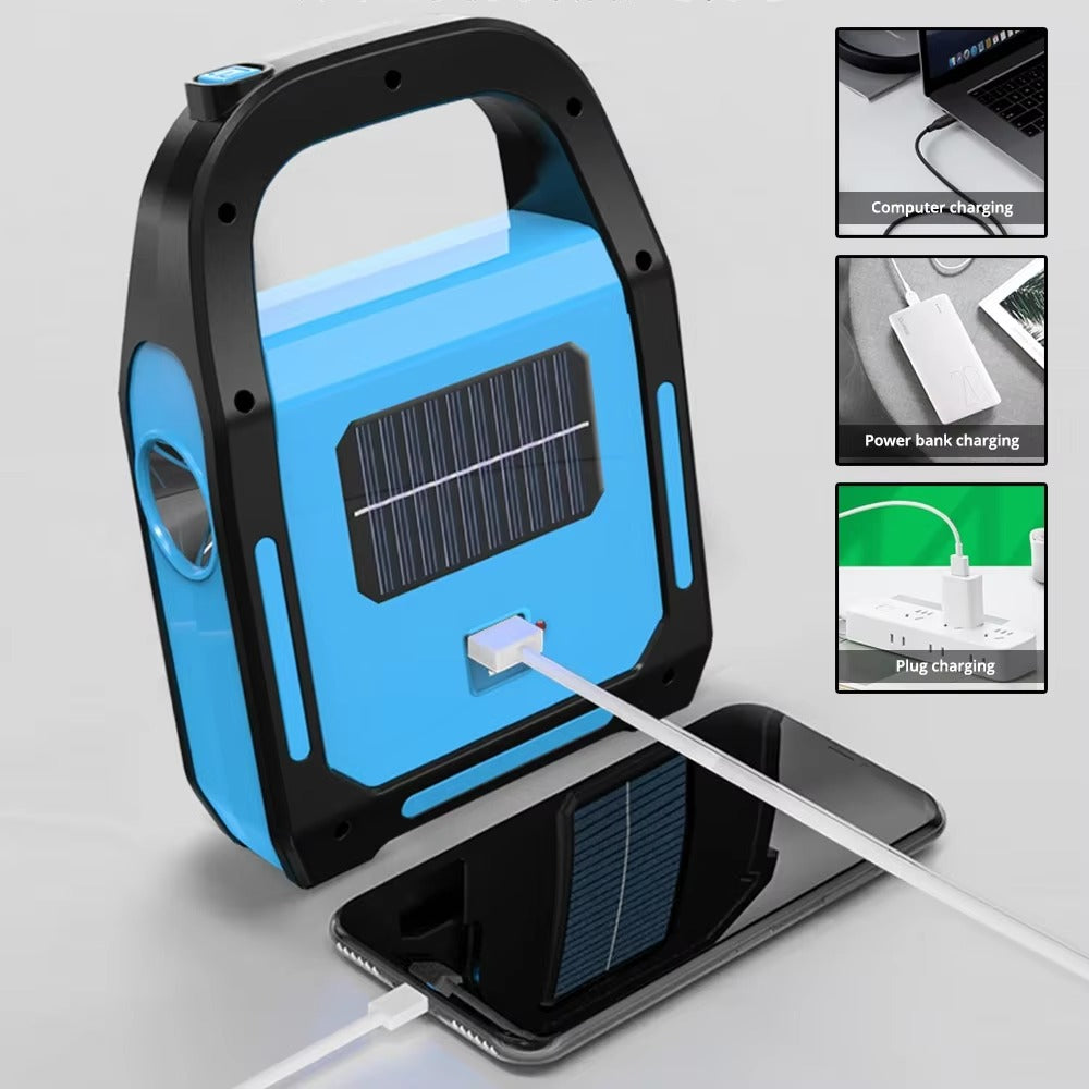Genopladelig Campinglanterne med Powerbank