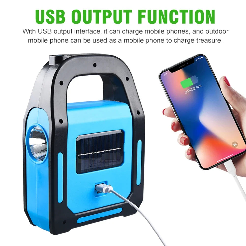 Genopladelig Campinglanterne med Powerbank