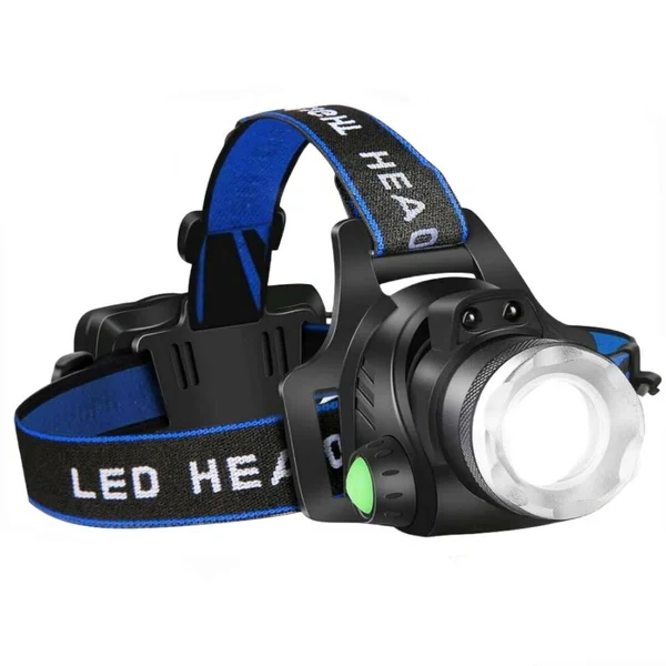 Genopladelig LED-forlygte Taktisk med Zoom