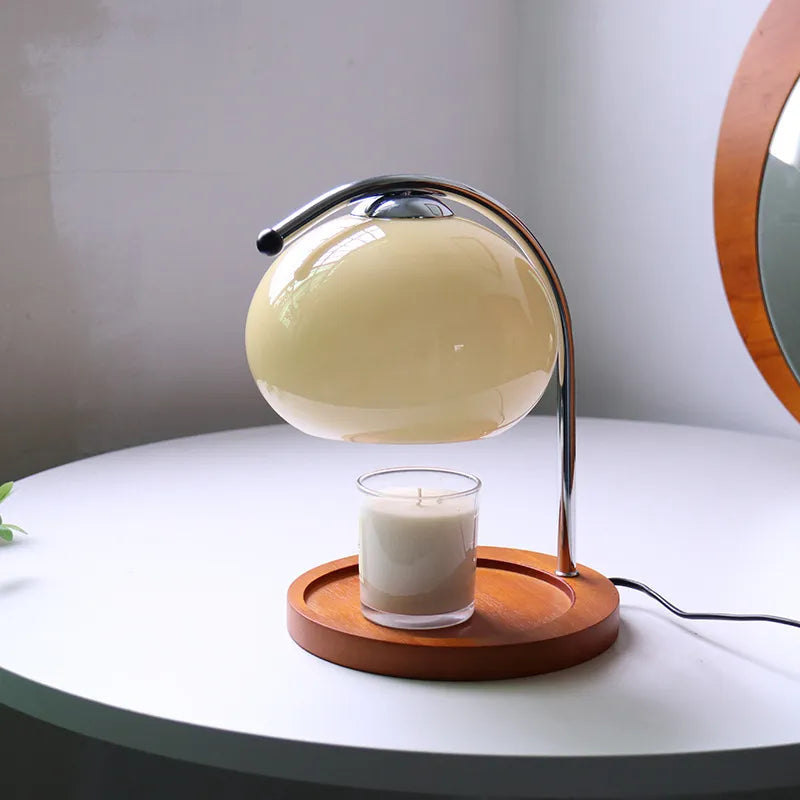 Glas Stearinlyslampe med Justerbar Lysstyrke