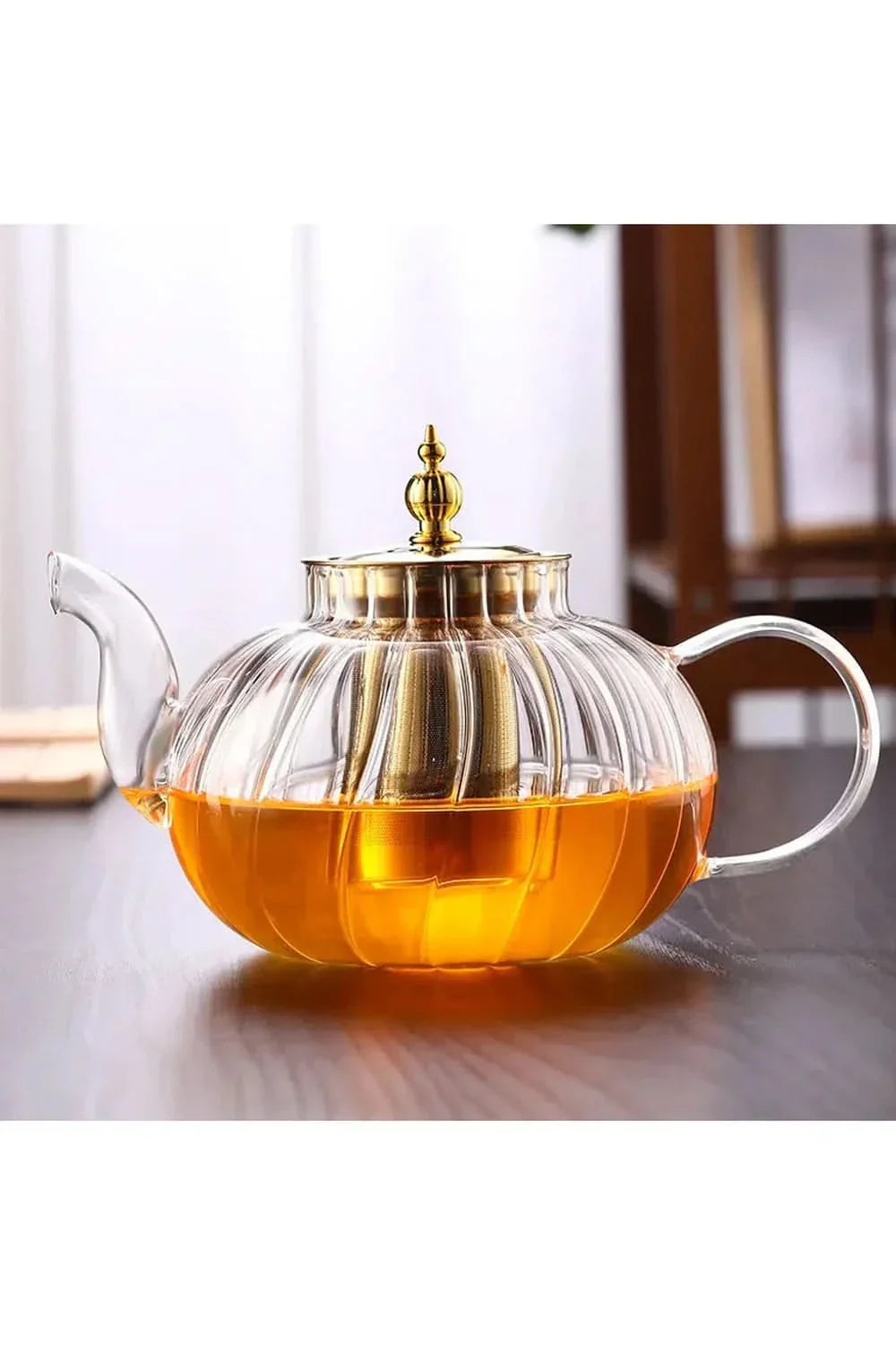 Glas Tekande med Infuser til Løs Te