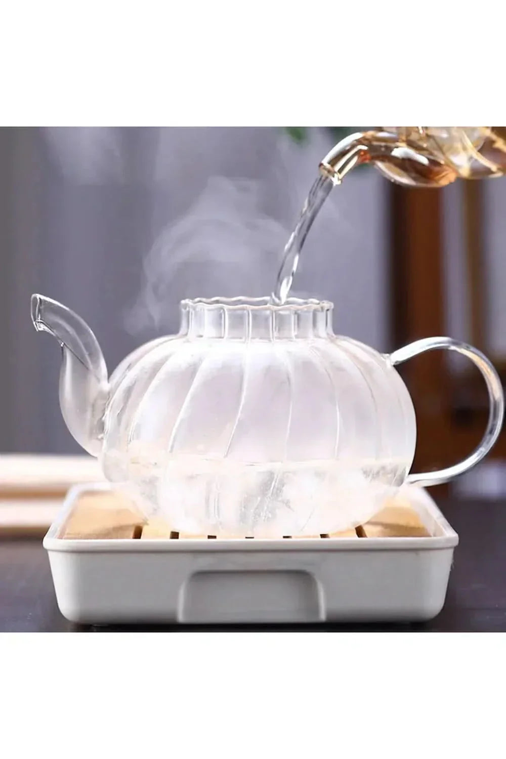 Glas Tekande med Infuser til Løs Te
