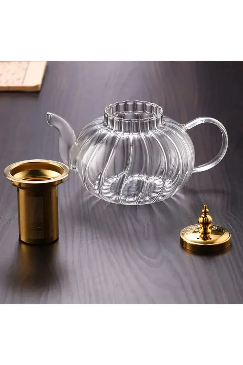 Glas Tekande med Infuser til Løs Te