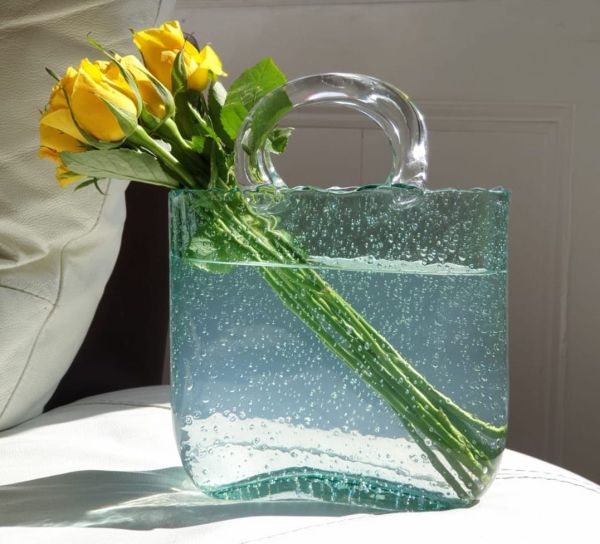 Glashåndtaskevase FloraPurse