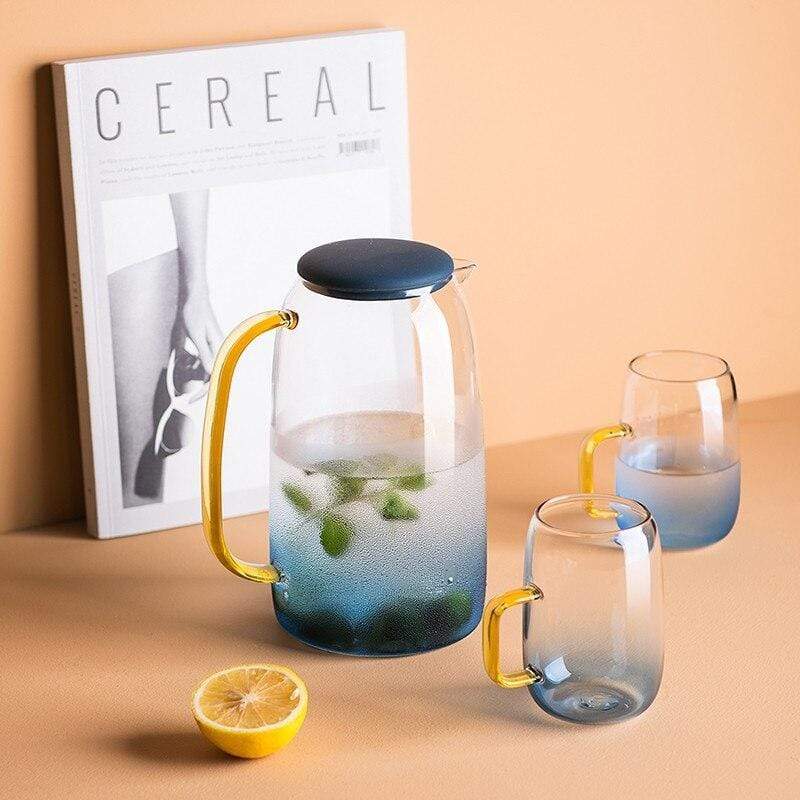 Glaskaraffel Sæt med Matchende Glas