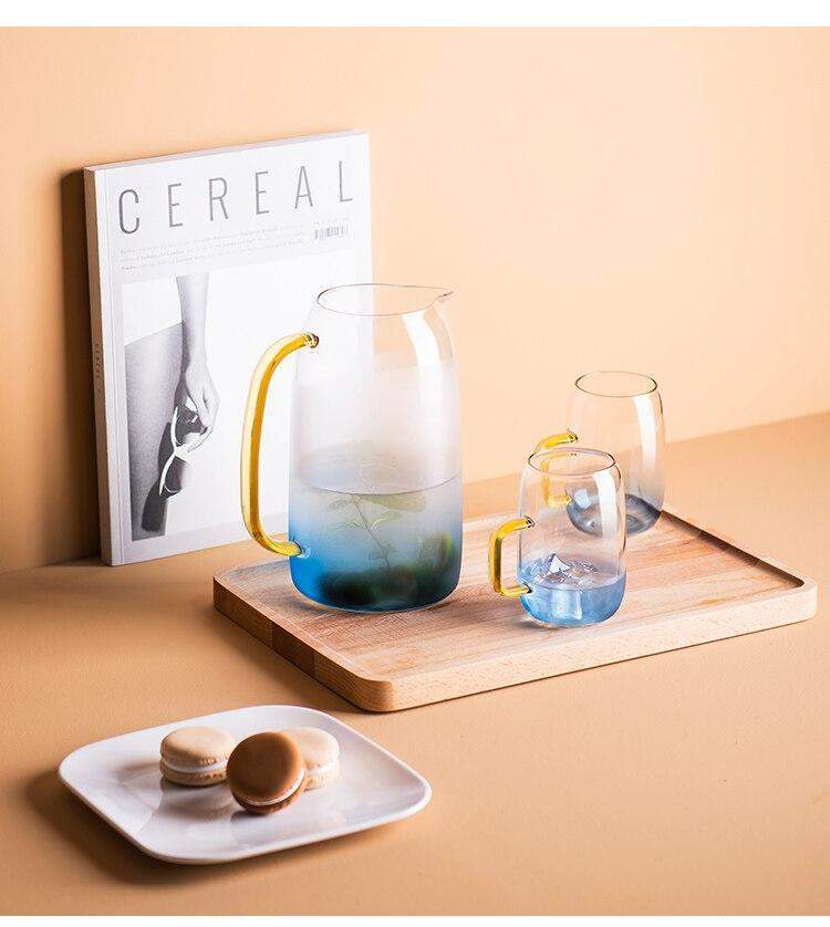 Glaskaraffel Sæt med Matchende Glas