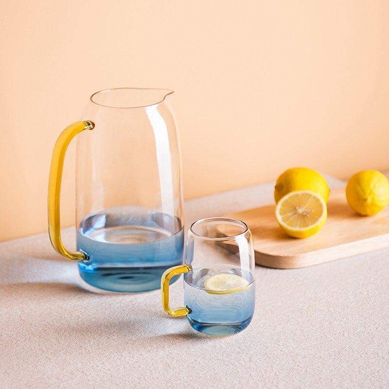 Glaskaraffel Sæt med Matchende Glas