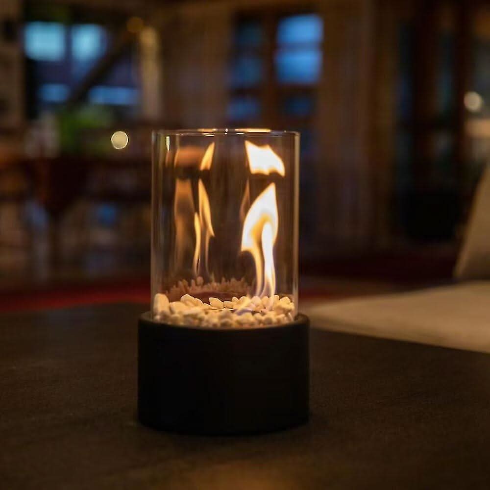 Glasolielampe til Indendørs og Udendørs Brug - Lampe med Flamme Atmosfære