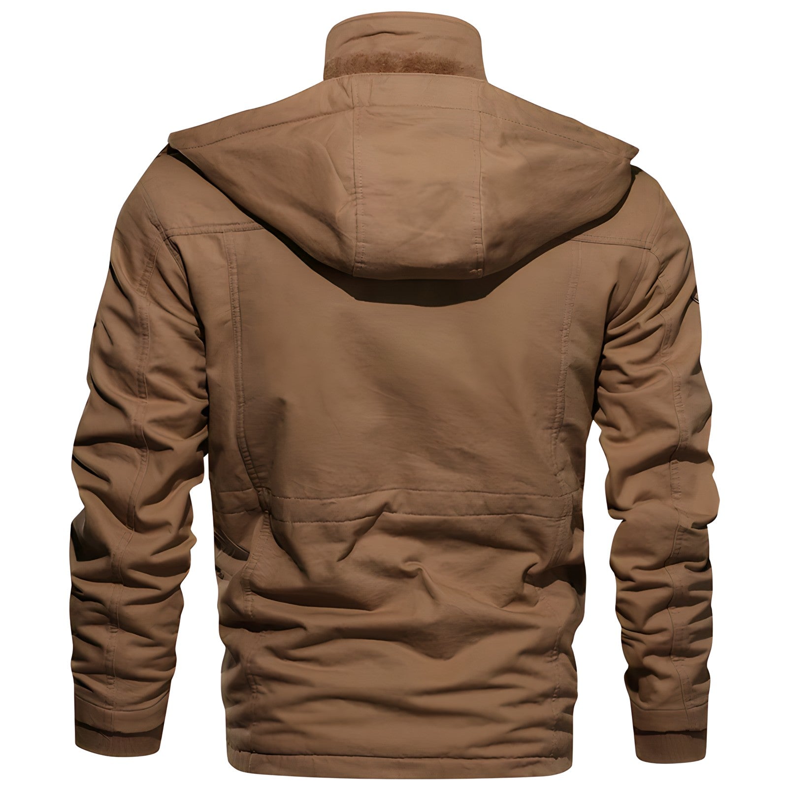 George Veste Outdoor Mand – Militærstil med Fôret Hætte & Flere Lommer