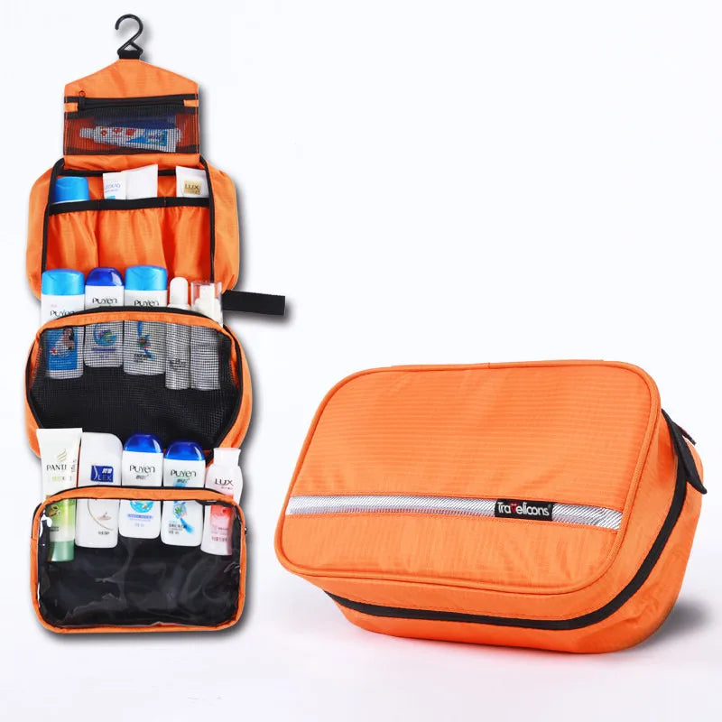 Travelior MaxPack Stor Vandtæt Toilettaske til Mænd & Kvinder | Rejse-Kosmetiktaske | Robust Design & Meget Plads