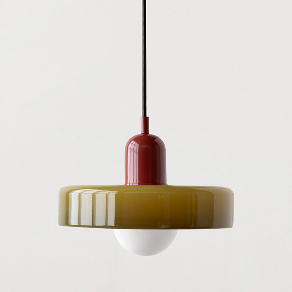 Hængelampe i Farvet Glas Moderne Design