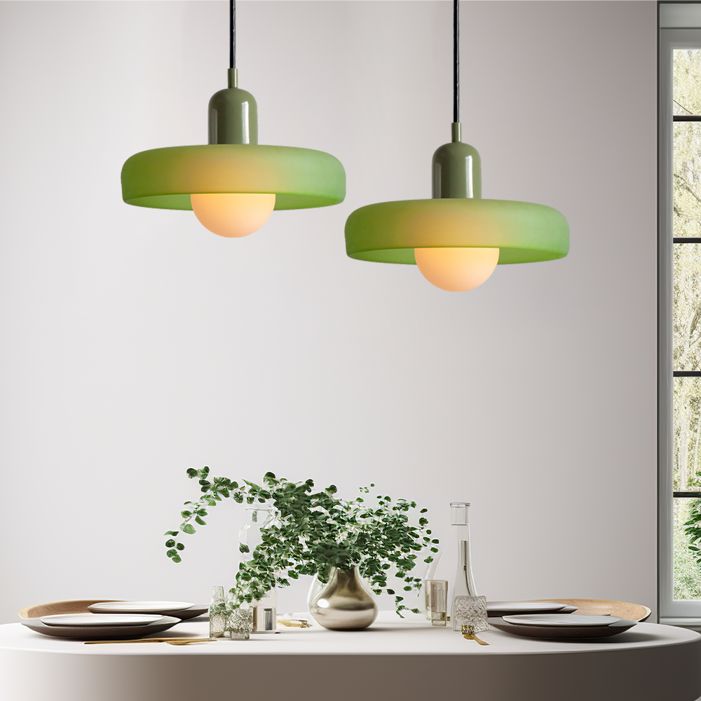 Hængelampe i Farvet Glas Moderne Design
