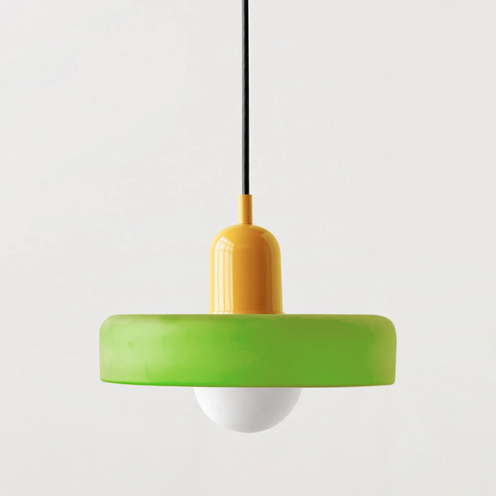 Hængelampe i Farvet Glas Moderne Design