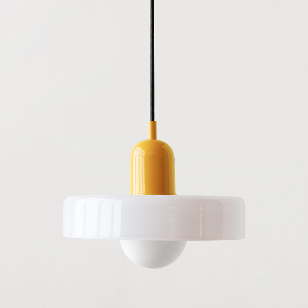 Hængelampe i Farvet Glas Moderne Design