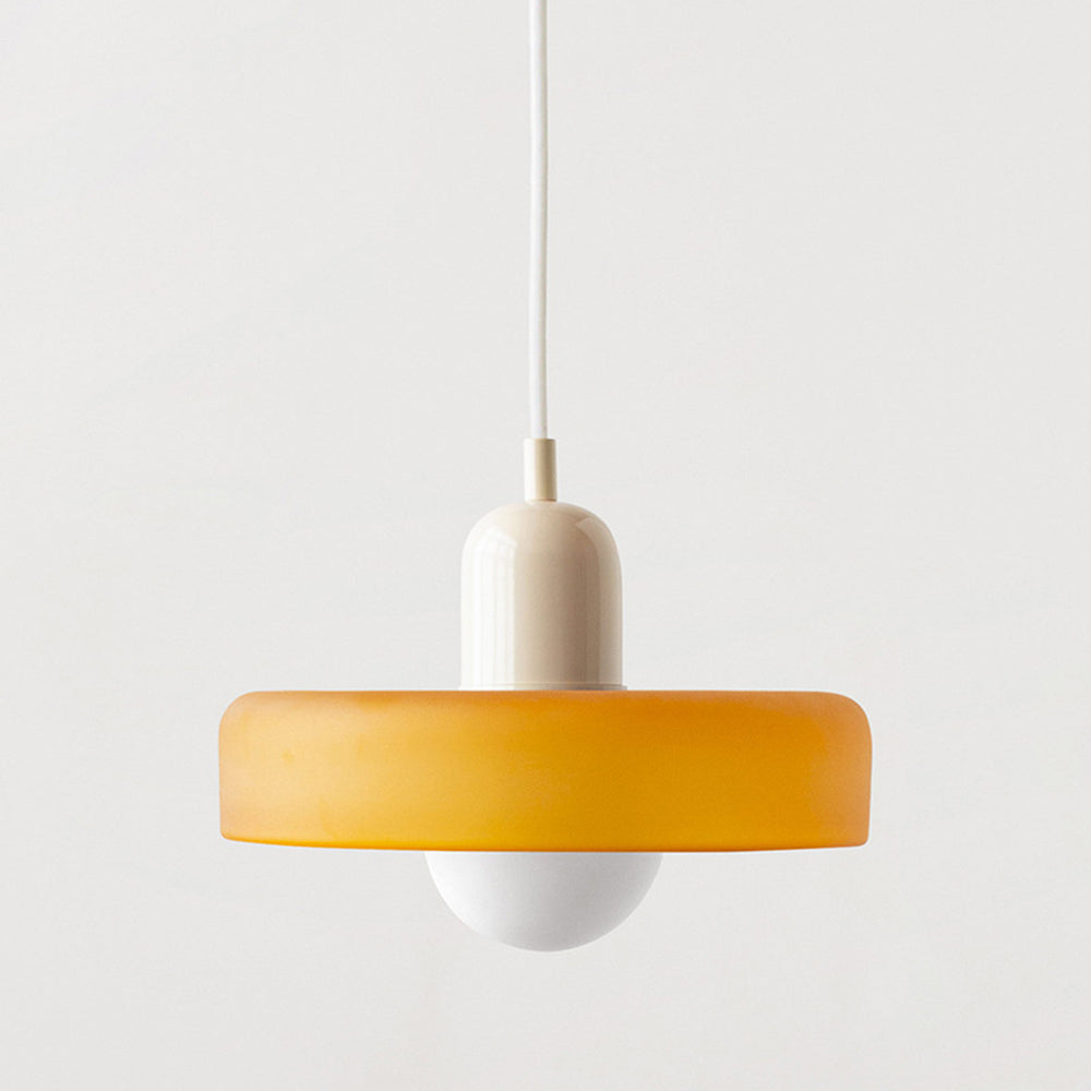 Hængelampe i Farvet Glas Moderne Design