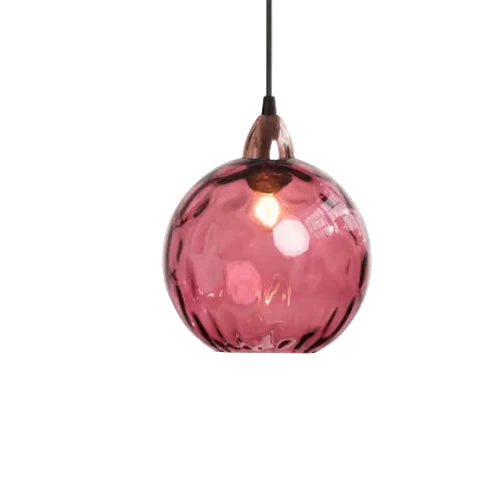 Hængende Lampe i Glaskugle Design Moderne Belysning