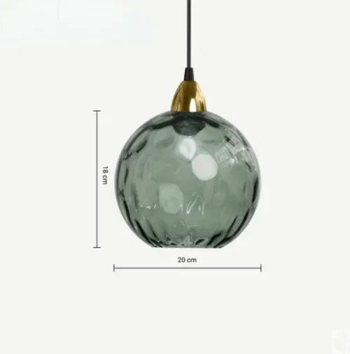 Hængende Lampe i Glaskugle Design Moderne Belysning
