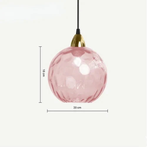 Hængende Lampe i Glaskugle Design Moderne Belysning