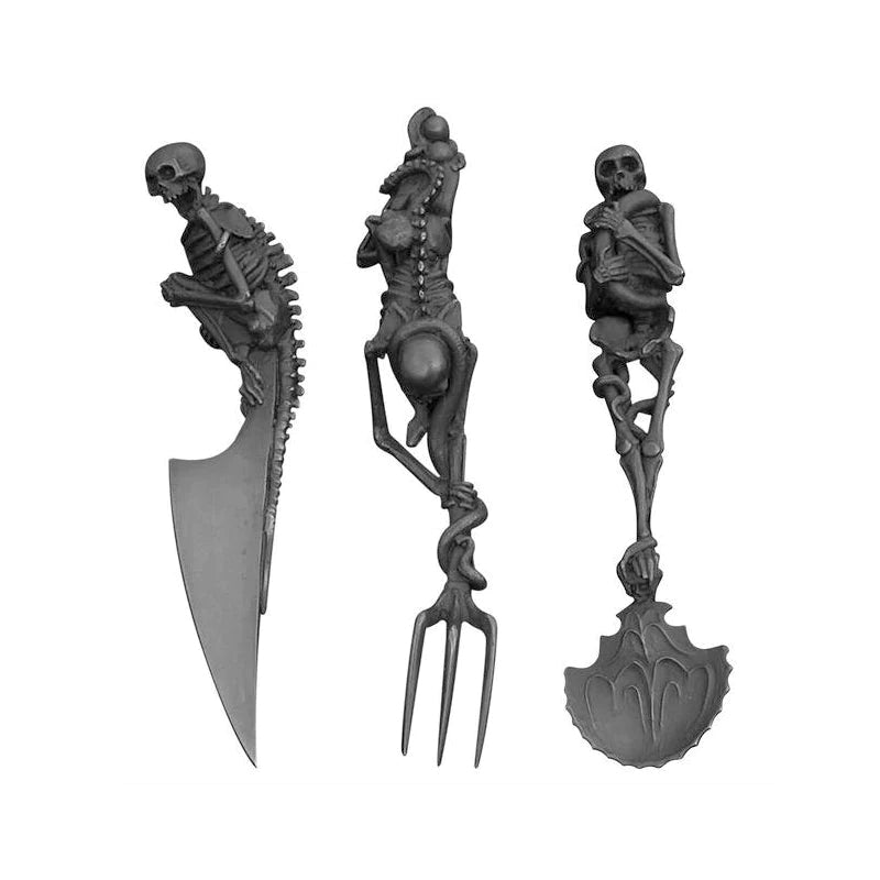 Halloween Bestik Sæt med Skelet Design til Festlige Anledninger
