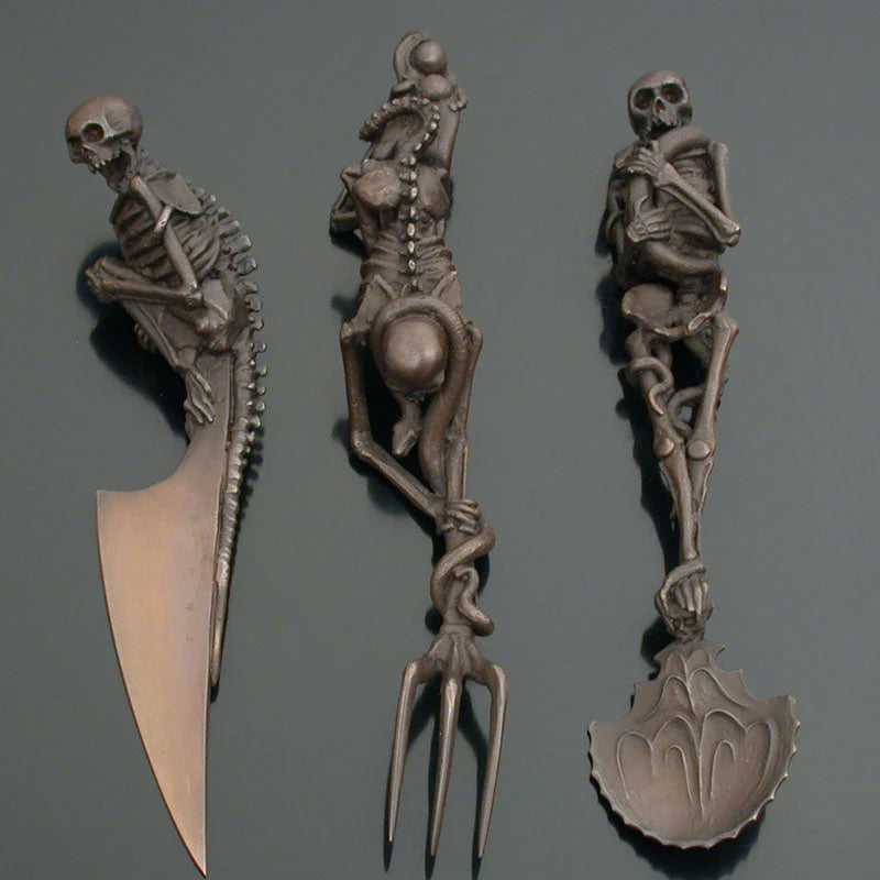 Halloween Bestik Sæt med Skelet Design til Festlige Anledninger