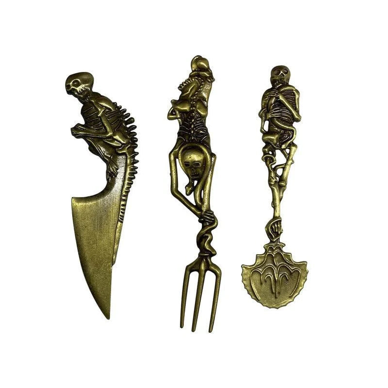 Halloween Bestik Sæt med Skelet Design til Festlige Anledninger