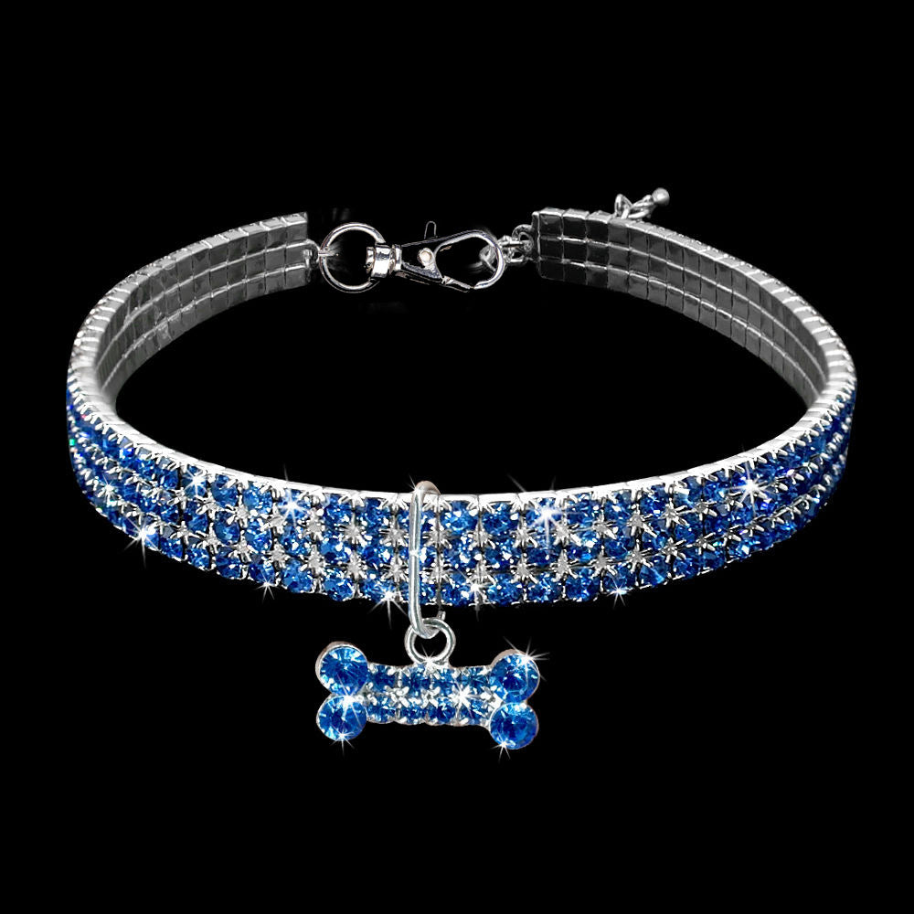 Halsbånd til Kæledyr med Bling Detaljer