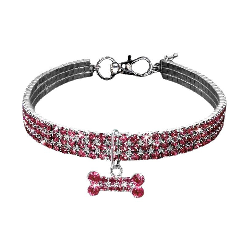 Halsbånd til Kæledyr med Bling Detaljer