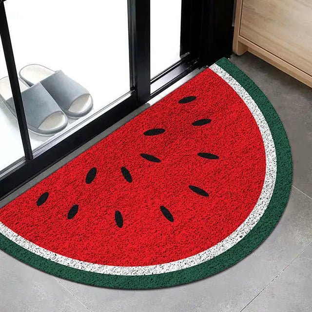 Halvcirkel Dørmåtte med Regnbue- og Vandmelonprint