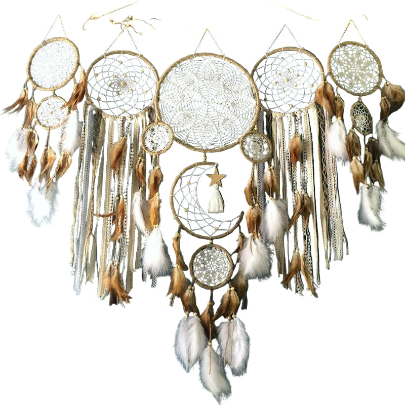 Håndlavet Bohemian Drømmefanger Sæt - 5 Del Vægdekoration
